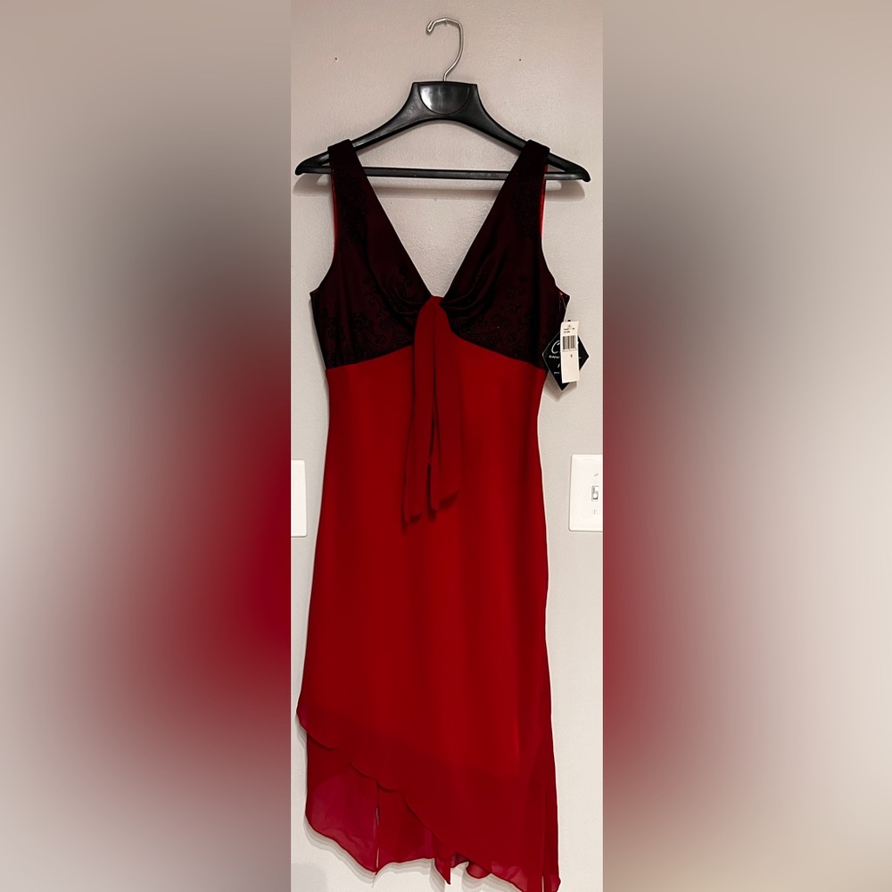 CDC Scarlet and dark red Backless Dress